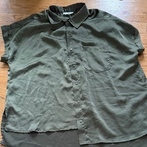 Entro Forest Green Casual Button Down Shirt
